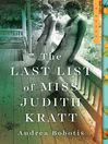 Cover image for The Last List of Miss Judith Kratt